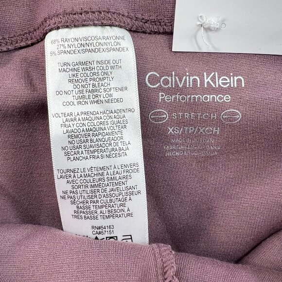 Calvin Klein Legging Pants Womens Size Xsmall Purple Stretch New - Picture 3 of 7